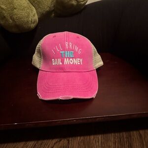 NWOT Funny "I'll Bring The Bail Money" Scripted Hat ~ One Size ~ Never Worn